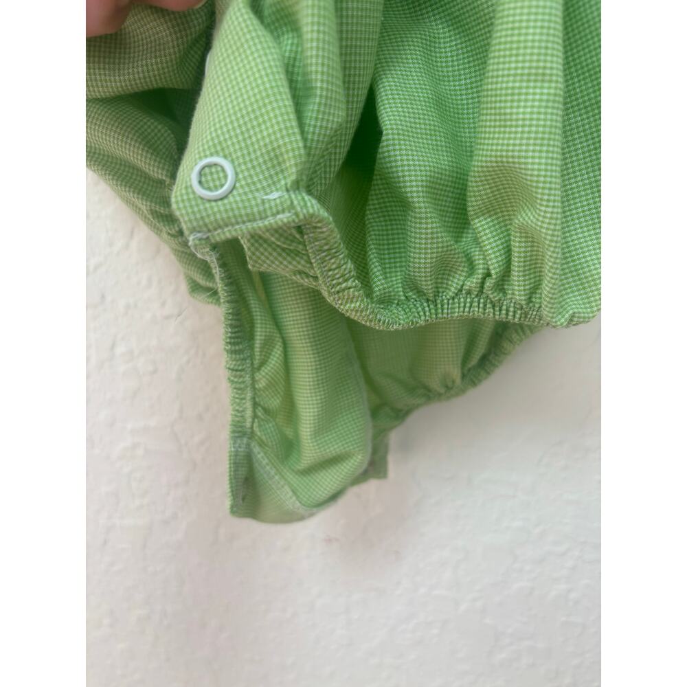 Southern Sunshine $50 Shamrock St. Patrick Smocked Bishop Bubble Outfit Sz 3 - Picture 3 of 7